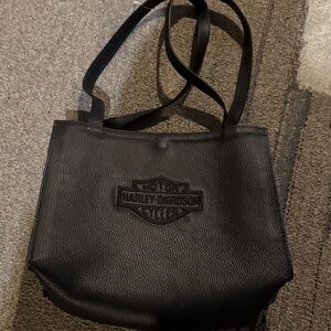 Harley-Davidson Black leather Tote Bag